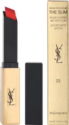 Produktbild von Yves Saint Laurent Rouge Pur Couture The Slim, Rot, Mystery Red, 1 Farben, Matte, AQUA / WATER ● DIMETHICONE ● ISODODECANE ●BUTYLENE GLYCOL ● SYNTHETIC FLUORPHLOGOPITE ●..., 2,2 g