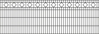 Produktbild von Schmuckzaun Barcelona - Ausführung: anthrazit beschichtet, Höhe: 83 cm, Länge: 251 cm