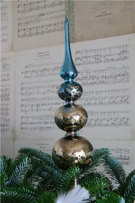 Produktbild von Weihnachtsspitze Braun/Blau
