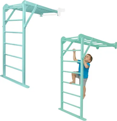 Image de Support mural turquoise pour mini-tige de gymnastique
