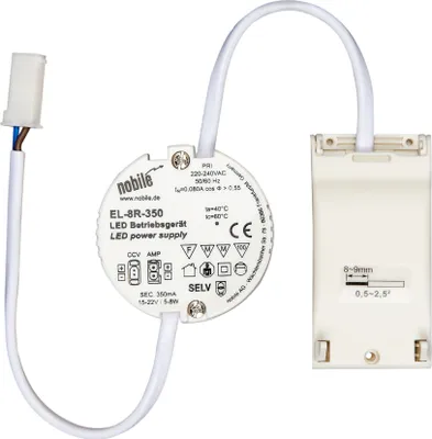 Produktbild von Nobile LED-Trafo 5-8W 0,35A 22V n.dimmb IP20 Kstgeh dyn  EL-8R-350