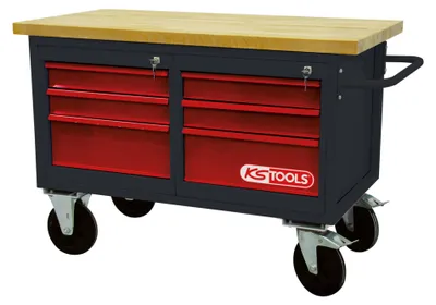 Produktbild von KS Tools Fahrbare Werkbank mit 6 Schubladen