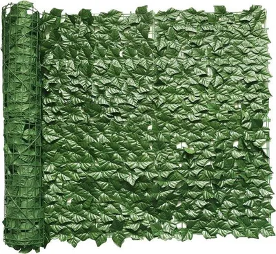 Immagine prodotto di Decorazione in plastica con piante da interno, 300 x 60 cm, pianta da interno artificiale, frangivento e filtro di protezione per recinzioni