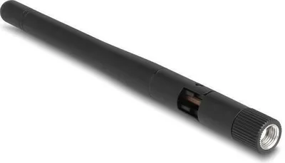 Zdjęcie produktu dla DeLOCK 90150, 2 dBi, 2.400 - 2.500 / 5.150 - 5.875 GHz, 50 Ω, Antena dookólna, RP-SMA, Czarny