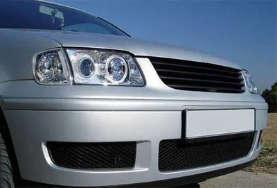 Kühlergrill Sportgrill Grill Schwarz ohne Emblem für VW Polo 6N2 ab 1999-2001 – Produktansicht