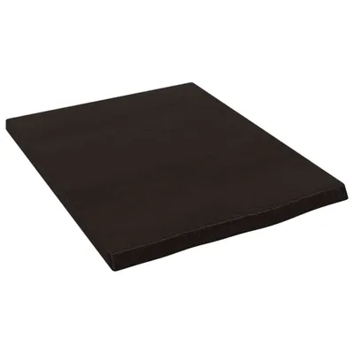 Image de vidaXL Plan de toilette brun foncé 40x50x(2-4)cm Bois massif traité