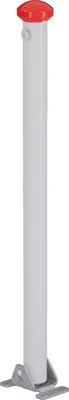 Obrázek produktu pro Alberts Grünenthal šroubovací zábranový sloupek, oboustranný bílý Sloupek Ø 60 mm Výška nad zemí 100 cm