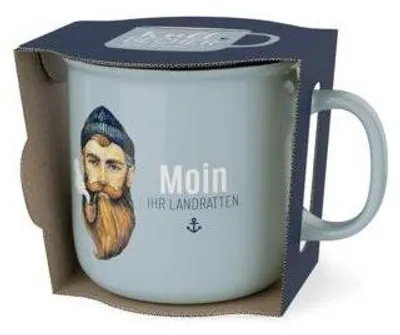 Produktbild von Kaffeebecher Grüße vom Meer – Seemann, New Bone China, 250 ml