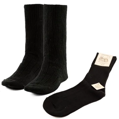 Produktbild von 2 Paar fein gestrickte Wollsocken oder Stricksocken Schwarz 39-42