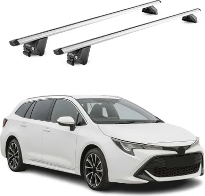 Obrázek produktu pro Střešní nosič pro Toyota Corolla Kombi 2019-2025 100 kg hliník stříbrný 2 ks ABE