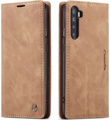 Obrázek produktu pro OnePlus Nord Pouzdro, RetroPolyuretanKožené Pouzdro s Funkcí Stojánku pro OnePlus Nord Hnědý