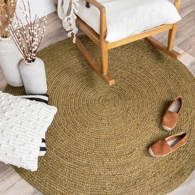 Image de Volero - Tapis en jute - Fair Rond Vert - Ø 175cm