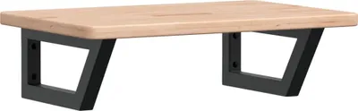 Produktbild von vidaXL Waschtischplatte mit Halterung Stahl und Massivholz Eiche