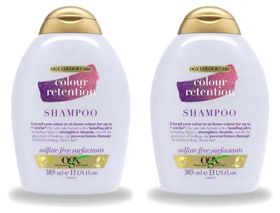Immagine prodotto di 2 flaconi di shampoo OGX per capelli colorati, 385 ml ciascuno - confezione - 2 pezzi