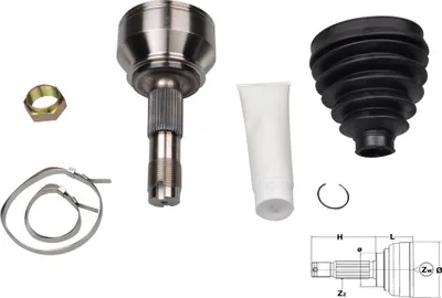 Produktbild von FAST Gelenksatz Antriebswelle Radseitig für FIAT Ducato Kastenwagen (250, 290) FT25079K