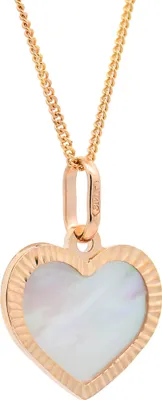 Produktbild von Anhänger Herz Perlmutt mit 1,1 mm Goldkette 50 cm 585-14 Karat Gold