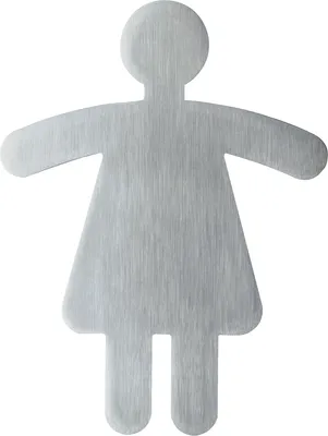Produktbild von Piktogramm 'WC Damen' Edelstahl Packung mit 5 Stück