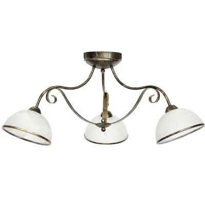 Obrázok produktu pre Starožitné zlaté sklenené tienidlo Antica 3xE27 15W stropná lampa Luminex