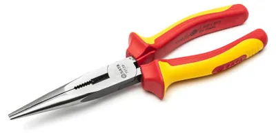 Produktbild von SATA Flachrundzange mit Schneide, VDE isoliert, 8 ", 200 mm ST70132ST