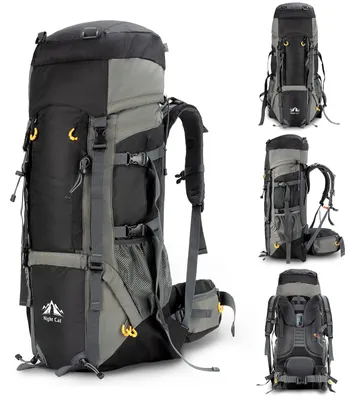 Productafbeelding van 90L Hiking Rugzak met Regenhoes voor Avontuurlijke Reizen