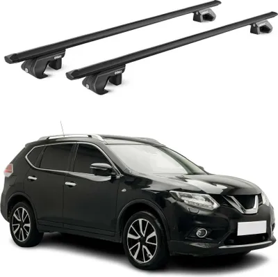 Produktbild von Dachträger Gepäckträger für Nissan X-Trail T32 2014-2020 Alu Schwarz 2 tlg ABE
