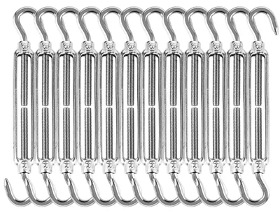 Productafbeelding van Elzusha - Set van 12 RVS Kabelspanners M8 x 192 mm met Haken