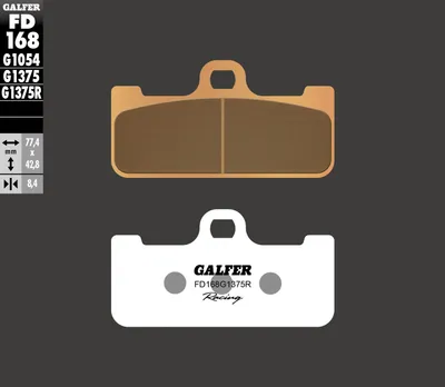 Immagine prodotto di Set pastiglie freno Galfer 2x FD168G1375R in metallo sinterizzato Racing SPORT anteriori per Honda VTR SP-1 1000 cc anno di costruzione 2000 - 2001