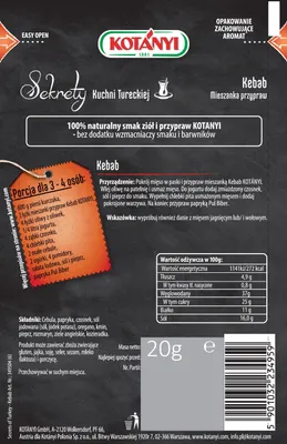 Obrázek produktu pro Kot Przyprawa Kebab 20 g