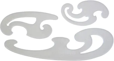 Produktbild von Burmestersatz 3 Kurven transparent Packung mit 10 Stück