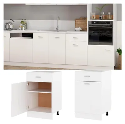 Produktbild von Schubunterschrank Weiß 50x46x81,5 cm Holzwerkstoff