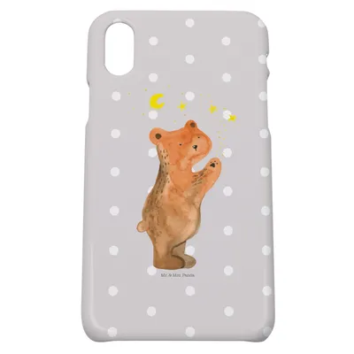Produktbild von Mr. & Mrs. Panda Iphone 10 Handyhülle Verliebter Bär - Grau Pastell - Geschenk, Verliebte, Teddy, Handycover, To The Moon And Back, X, Partner, Handy, Spruch, Cover