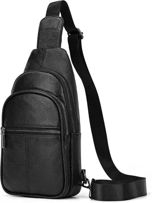 Productafbeelding van Sling Bag Leren schoudertas, borsttas, schoudertas, heren, buiktas, tas, rugzak, dagrugzak