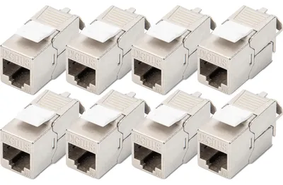 Image de Jack Keystone DIGITUS Cat6A/RJ45->LSA blindé 500MHz 8pcs