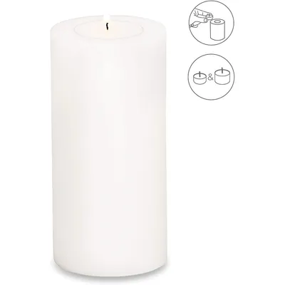 Zdjęcie produktu dla EDZARD świeca stała Cornelius (wysokość 18 cm, Ø 10 cm) | biały