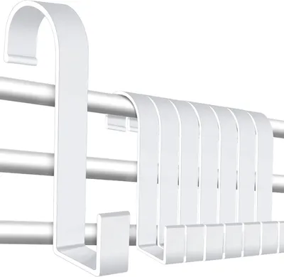Imagen del producto de Ganchos redondos para radiador, color blanco, 12 unidades, para toalleros, para baño