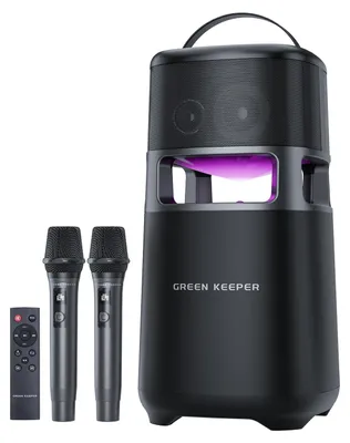 Produktbild von Tragbares Karaoke-Set – 1000 W Bluetooth-Lautsprecher – 6,5 Inch Subwoofer – Inklusive kabelloser Mikrofone