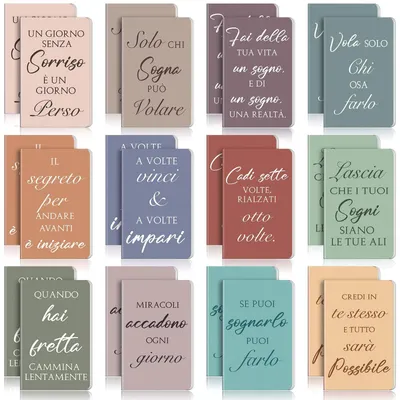 Imagen del producto de Omgoods - 24 cuadernos inspiradores - Pequeños cuadernos de colores para la motivación