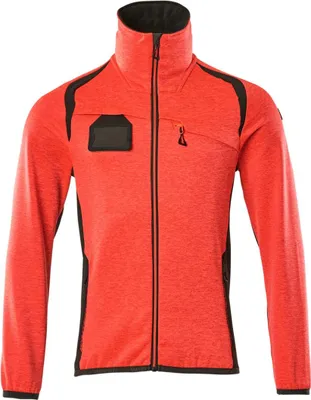 Produktbild von Mascot Fleecepullover mit Reißverschluss 19403 Gr. S hi-vis rot/dunkelanthrazit