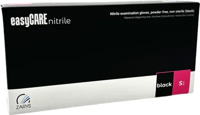 Produktbild von ZARYS Puderfreie Nitrilhandschuhe 100 Stück Schwarz - S