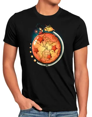 Produktbild von style3 Saiyan Globe Herren T-Shirt super dragon saiyan z gt