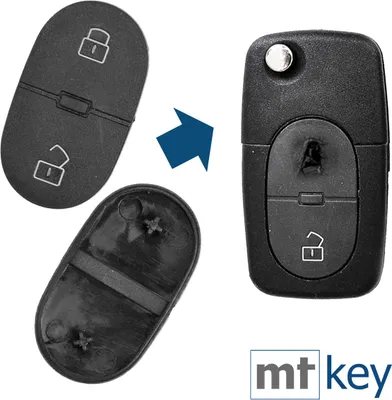 Produktbild von Auto Schlüssel Tasten Set 2X Tastenfeld kompatibel mit 2 Tasten Audi Klappschlüssel 8L A2 8Z TT 8N