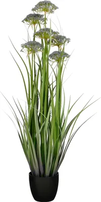 Image de Mica Decorations Angélique – Gazon artificiel – Plante artificielle réaliste Décoration salon – Plantes artificielles – Plantes d'intérieur artificielles – H120 x Ø35 cm – Vert, violet