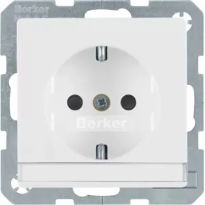Immagine prodotto di Presa SCHUKO Berker 41496089 con campo di etichettatura, bianco polare, completa di Berker Q.1/Q.3