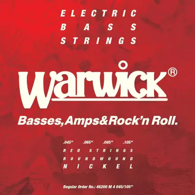 Produktbild von WARWICK 46200 M4 Red Strings Bass Medium 045-105