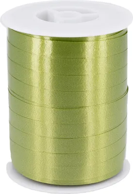 Produktbild von Geschenkband Ringelband 10mm x 250m Rolle Olivgrün