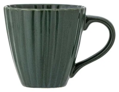 Produktbild von Bloomingville Becher LATINA Dunkelgrün mit Henkel Tasse Keramik 220 ml