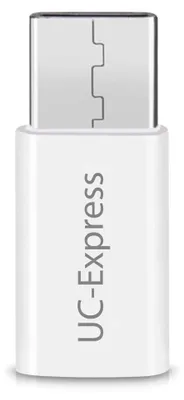 Produktbild von Micro USB Adapter auf USB C Typ C Stecker wandelt USB 2.0 Typ B zu USB 3.1 Typ C