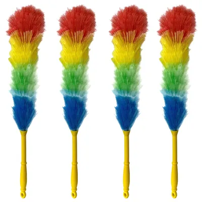 Produktbild von 4 Stück Staubwedel 58 cm Staubwischer Handstaubwischer Staubfänger Staubbesen Spinnwebenbesen