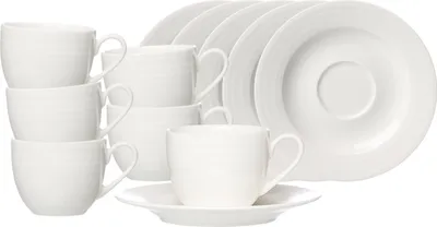 Produktbild von Ritzenhoff & Breker Levi Espressotasse mit Untertasse weiß 6er Set