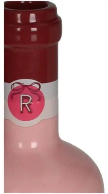 Imagen del producto de Colección HD: Jarra/Botella de vino, cerámica, color rosa, 8x8x29 cm